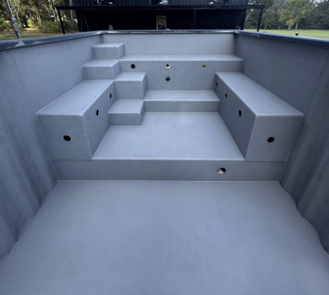 we restored this concrete pool using dustless blasting for this houston customer